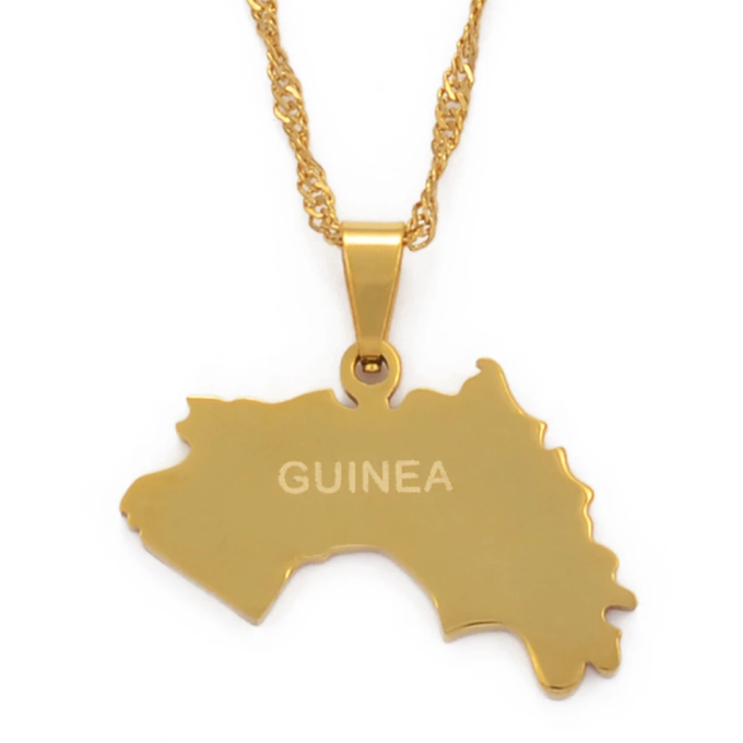 Map Of Guinea Necklace