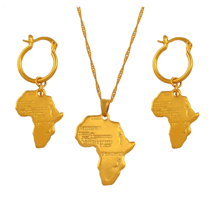 African Gold Jewelry Set