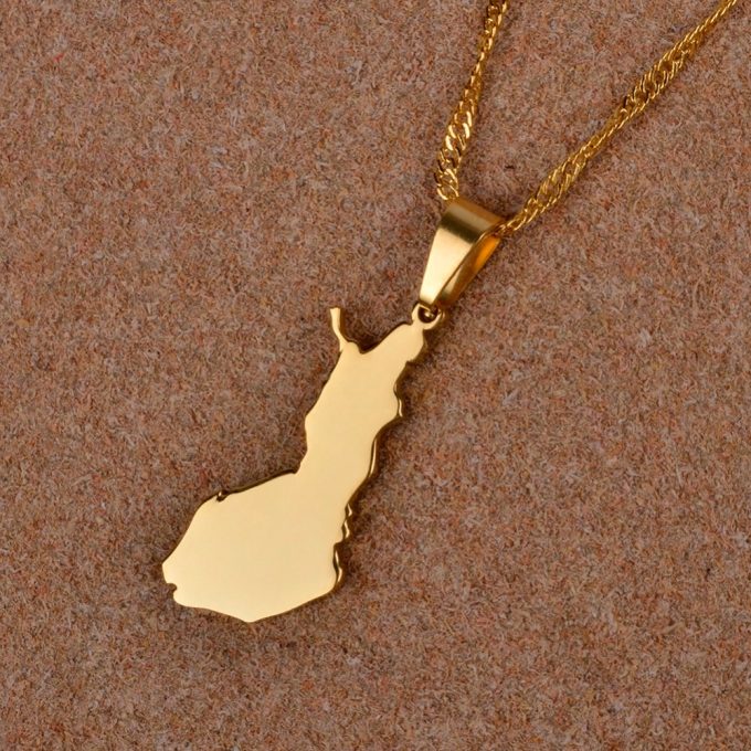 Map Of Finland Necklace