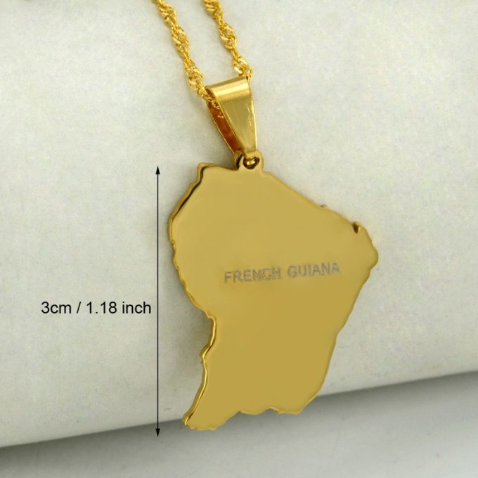 Map Of French Guiana Necklace