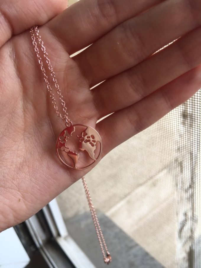 World Map Necklace