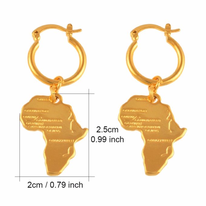 Africa Shaped Earrings