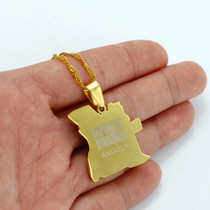Map Of Angola Necklace