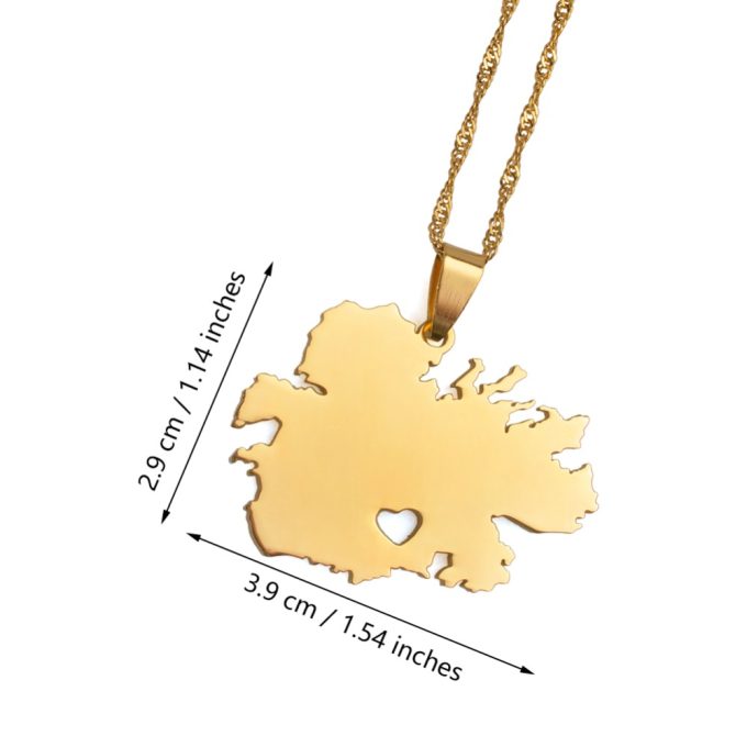 Map Of Antigua Necklace