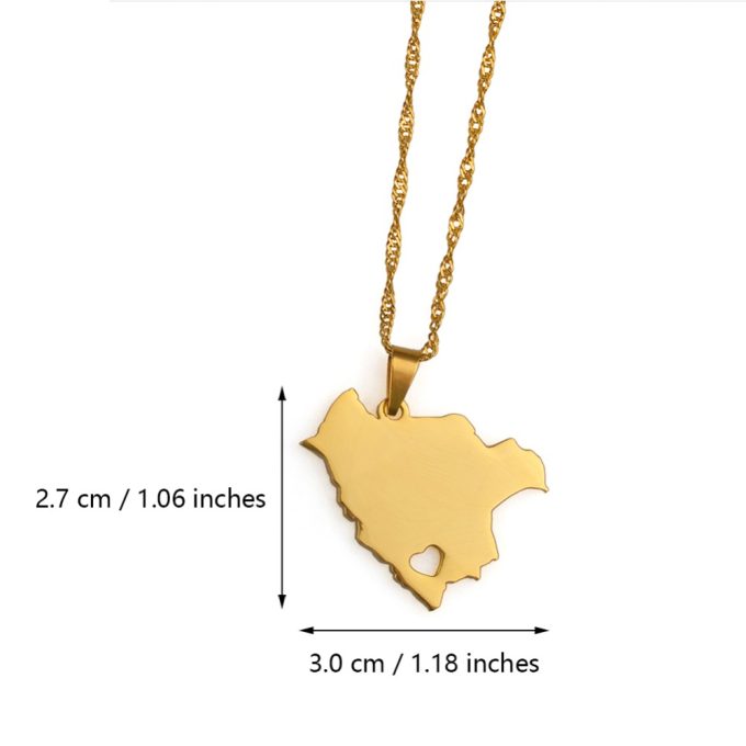 Map Of Bolivia Necklace