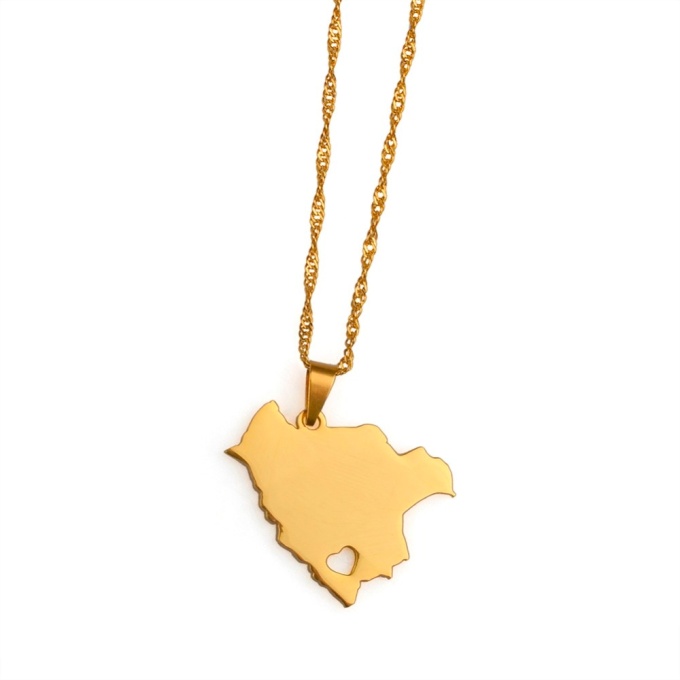 Map Of Bolivia Necklace