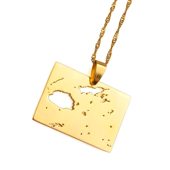 Map Of Fiji Necklace