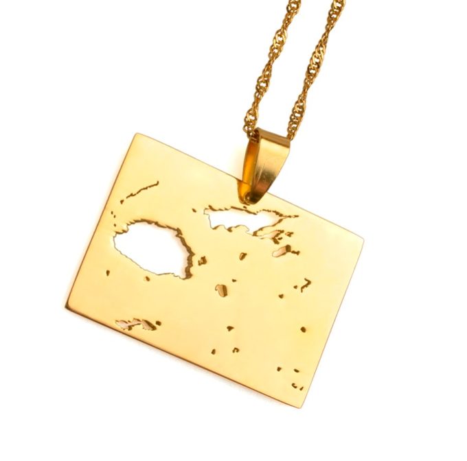 Map Of Fiji Necklace
