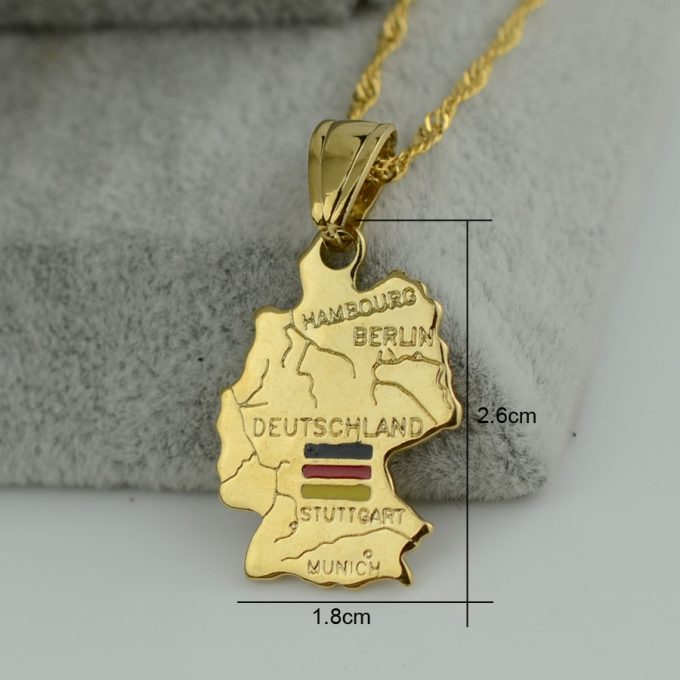 Map Of Germany Necklace