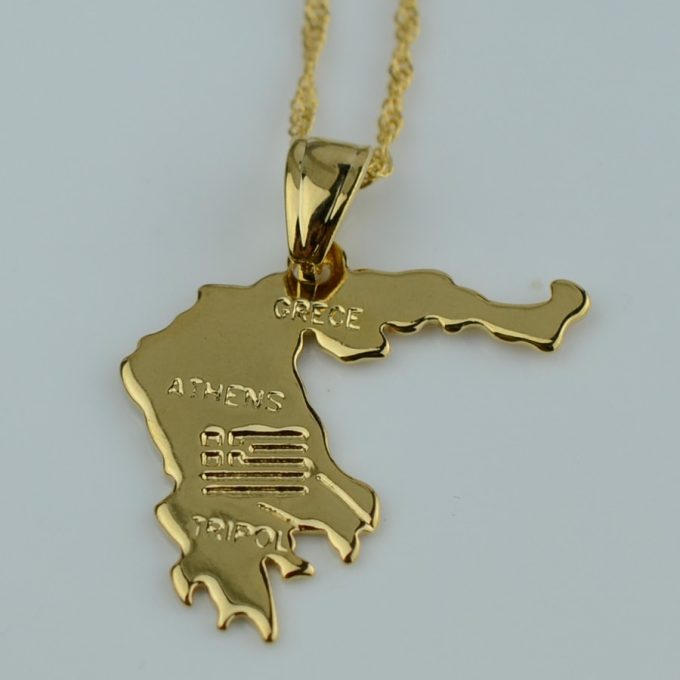 Map Of Greece Necklace
