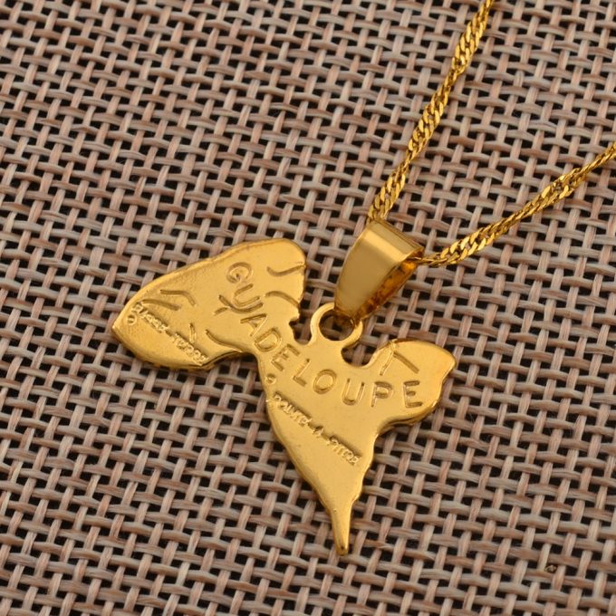 Map Of Guadeloupe Necklace