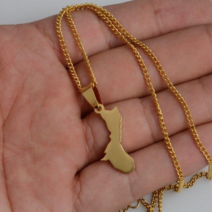 Map Of Guam Necklace