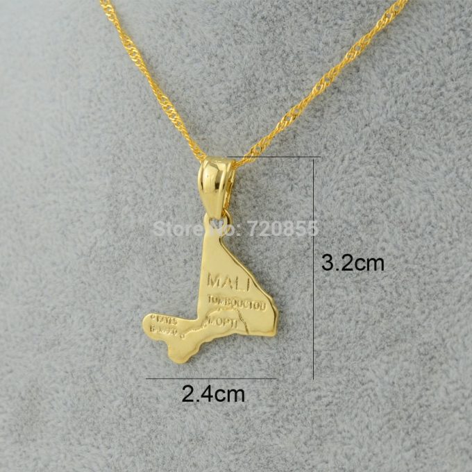 Map Of Mali Necklace