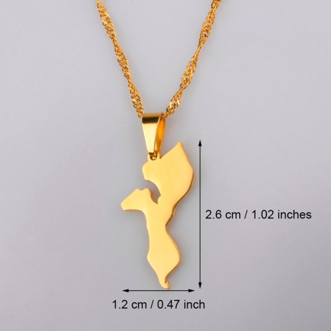 Map Of Mozambique Necklace