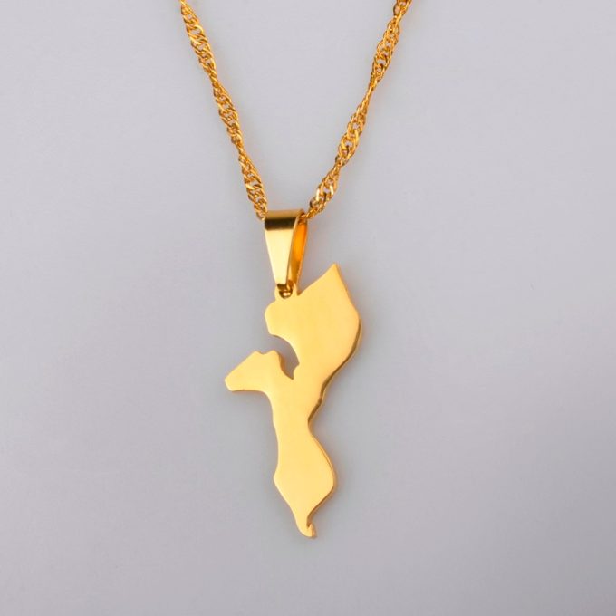 Map Of Mozambique Necklace