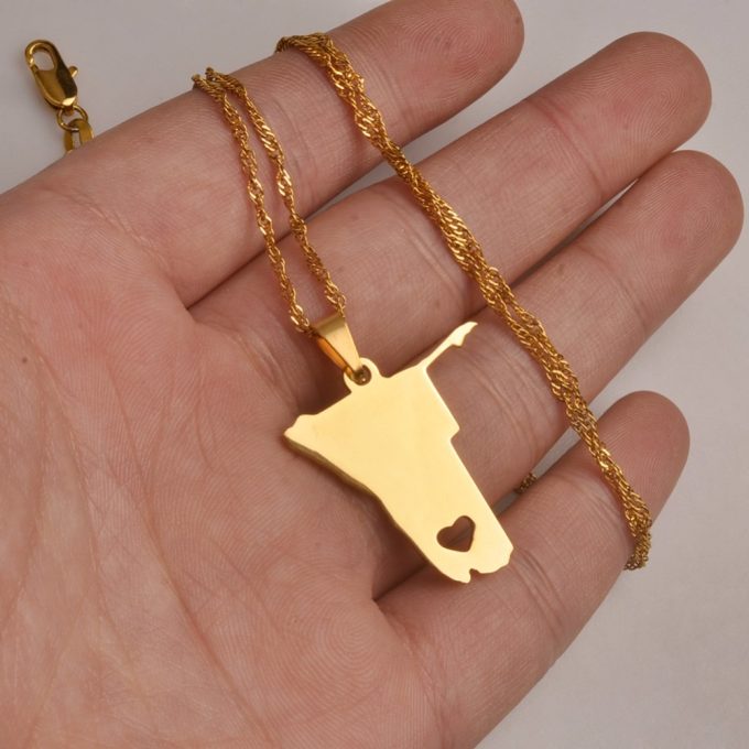 Map Of Namibia Necklace