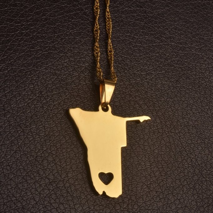 Map Of Namibia Necklace
