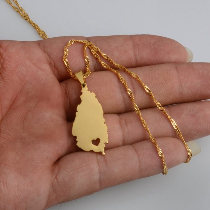 Map Of Saint Lucia Necklace