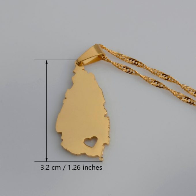 Map Of Saint Lucia Necklace