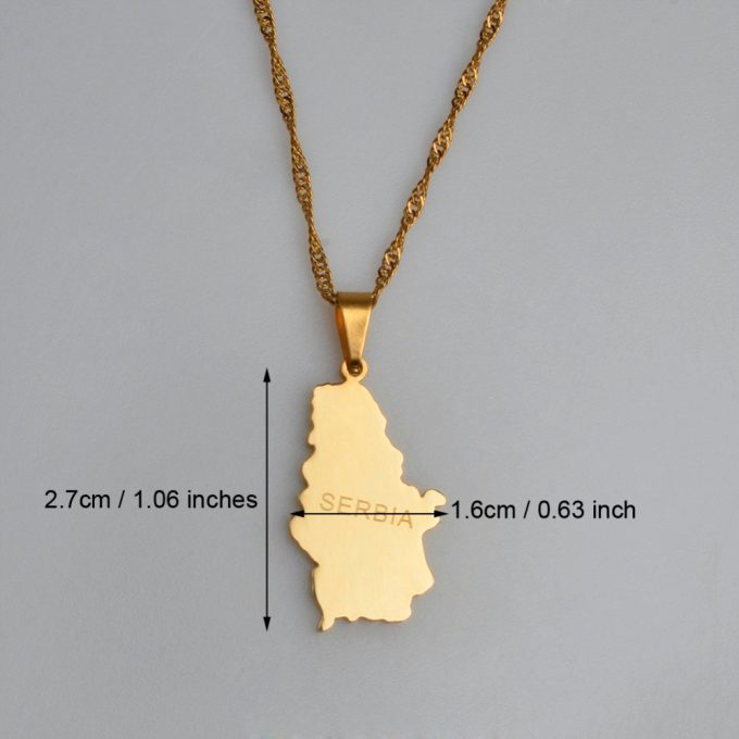 Map Of Serbia Necklace