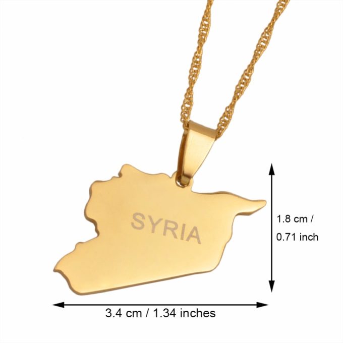 Map Of Syria Necklace