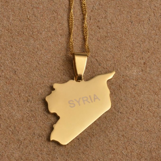 Map Of Syria Necklace