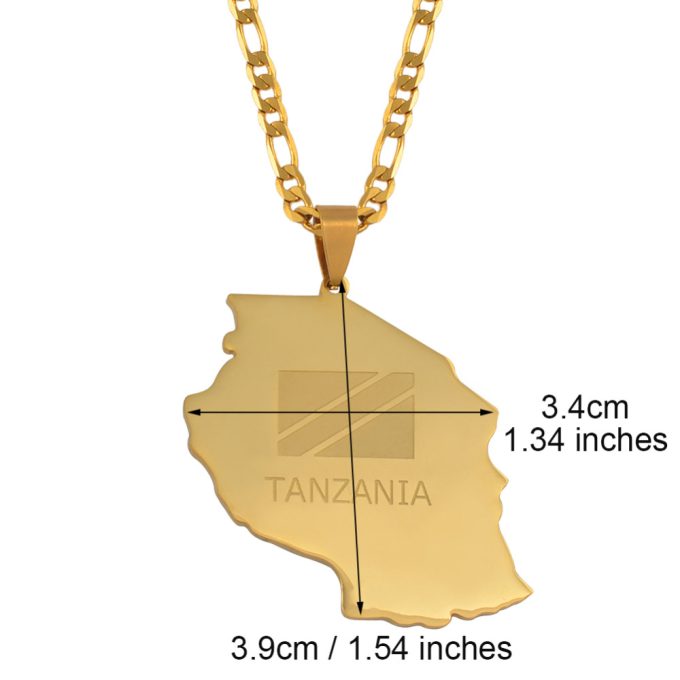 Map Of Tanzania Necklace