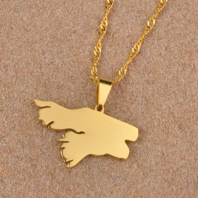 Map Of Guinea Bissau Necklace