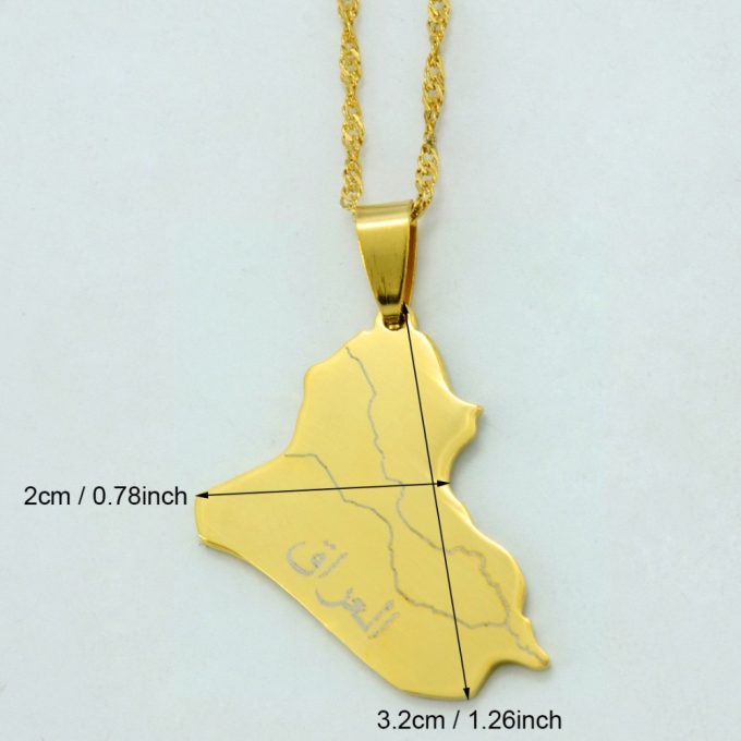 Map Of Iraq Necklace