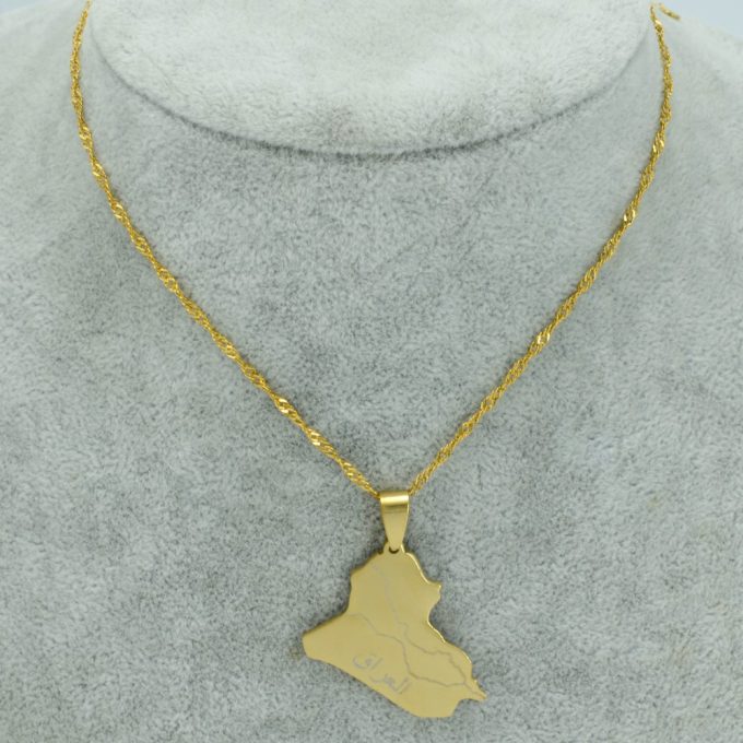 Map Of Iraq Necklace