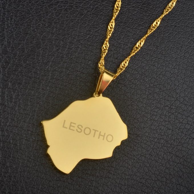 Map Of Lesotho Necklace
