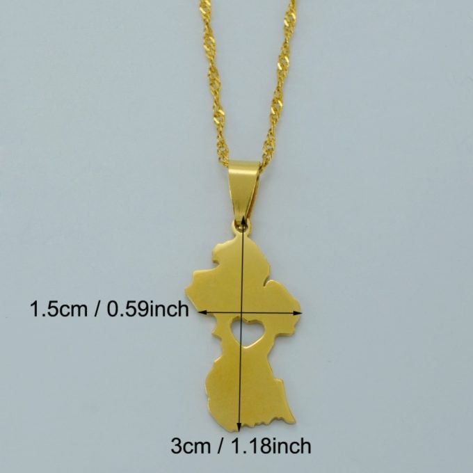 Map Of Guyana Necklace