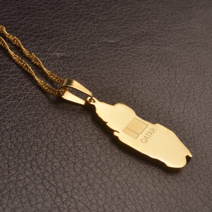 Map Of Qatar Necklace